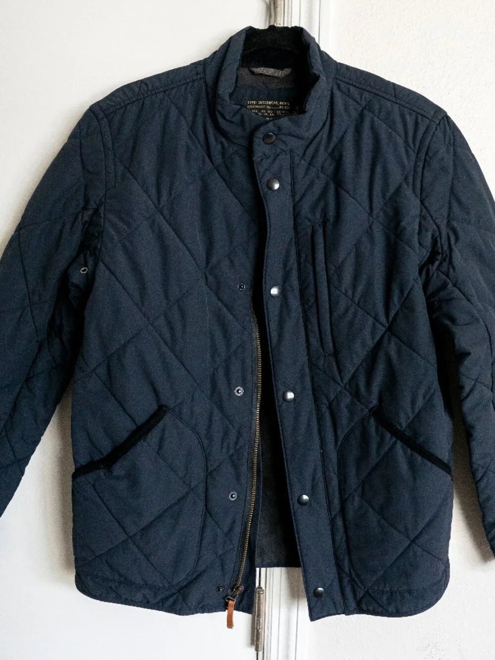 J.Crew Sussex Diamond Quilted Jacket Dark Navy Blue | Men's Size Small